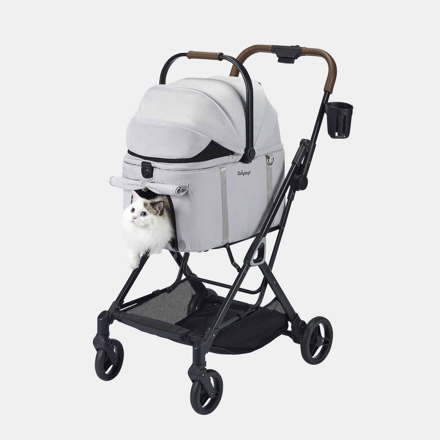 Ibiyaya Tinker Detachable Pet Stroller – Compact Buggy for Cats & Small Dogs