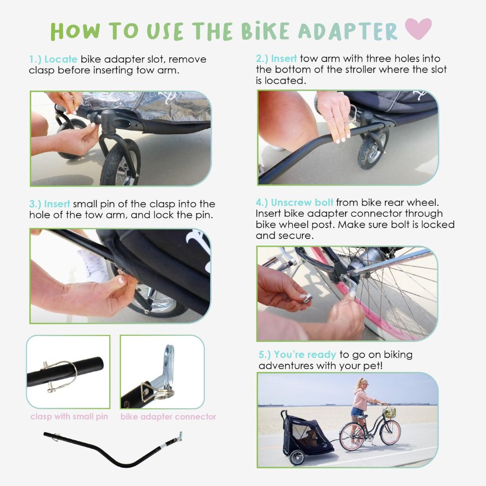 Petique Bike Adapter for Apollo Dog Stroller Only
