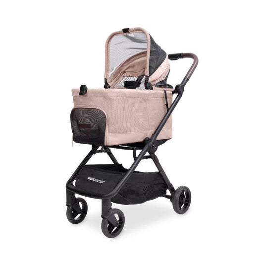 WonderFold Bella Pet Stroller | Lightweight One-Hand Automatic Folding Dog & Cat Stroller