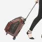 Petote Rio Airline Approved Dog Carrier with Wheels for Plane – Brown Croco