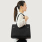 The Classic Small Dog Carrier Bag Genuine Leather with Cross-Body Strap and Shoulder Straps
