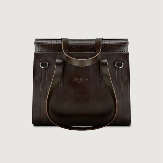 The Classic Small Dog Carrier Bag Genuine Leather with Cross-Body Strap and Shoulder Straps