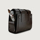 The Classic Small Dog Carrier Bag Genuine Leather with Cross-Body Strap and Shoulder Straps