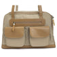 Canine Styles Cargo Dog Carrier Leather Trim Beige Nylon