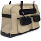 Canine Styles Cargo Dog Carrier Leather Trim Beige Nylon