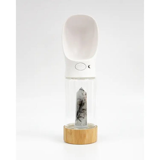 Urban Oasis Crystal Infused Pet Water Bottle - Tourmaline Quartz