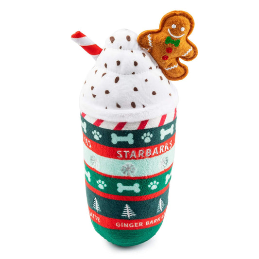 Starbarks Ginger Bark Latte Squeaky Plush Dog Toy