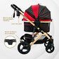 Enzo Monza Luxury Dog Stroller, Travel Carrier, Car Seat for Pets - Red
