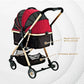 Enzo Pista Lightweight Dog Stroller, Travel Carrier, Pet Car Seat - Red
