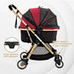 Enzo Pista Lightweight Dog Stroller, Travel Carrier, Pet Car Seat - Red