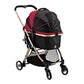 Enzo Pista Lightweight Dog Stroller, Travel Carrier, Pet Car Seat - Red
