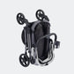 Gray and white pet stroller by Ibiyaya Maxi shown folded for storage