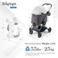 Ibiyaya Maxi pet stroller with dimensions and 55 lbs weight limit information on a white background