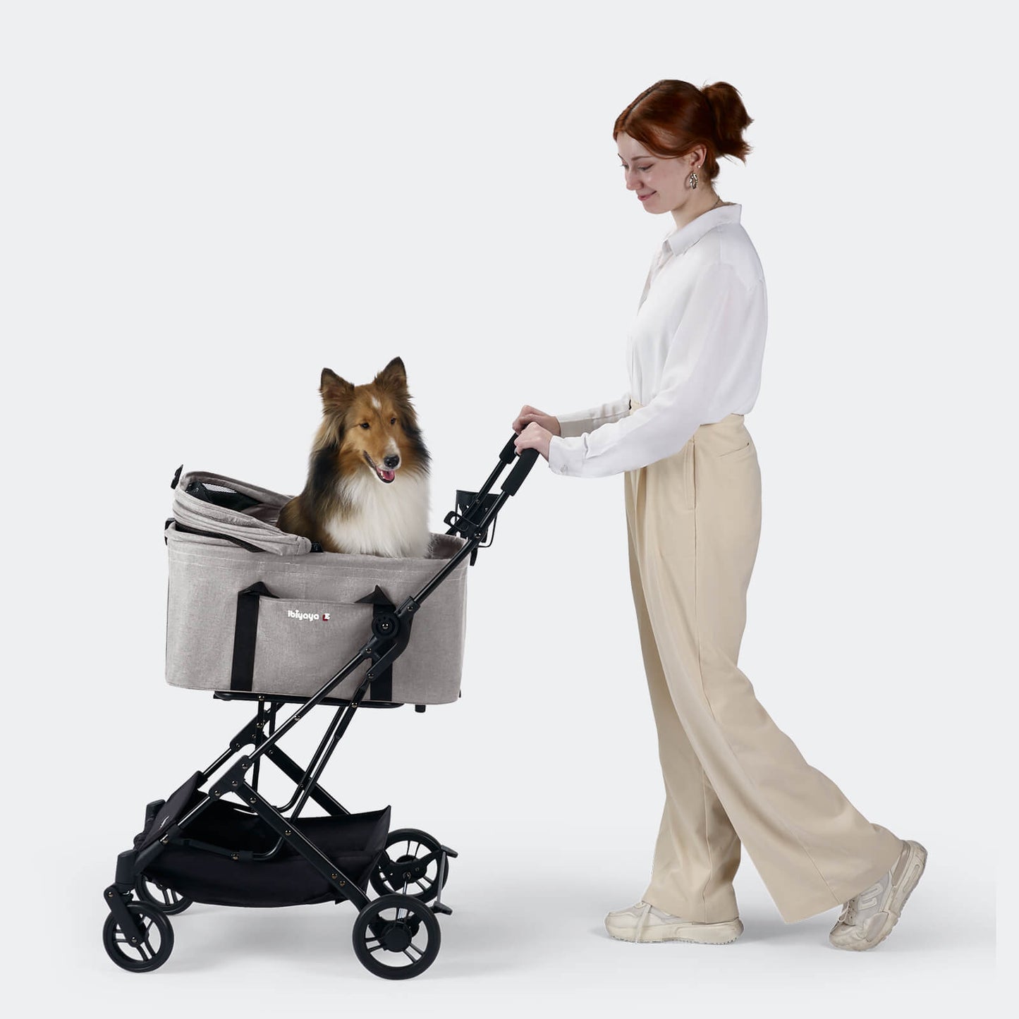 Ibiyaya Essential Travois XL Pet Stroller with Detachable Carrier