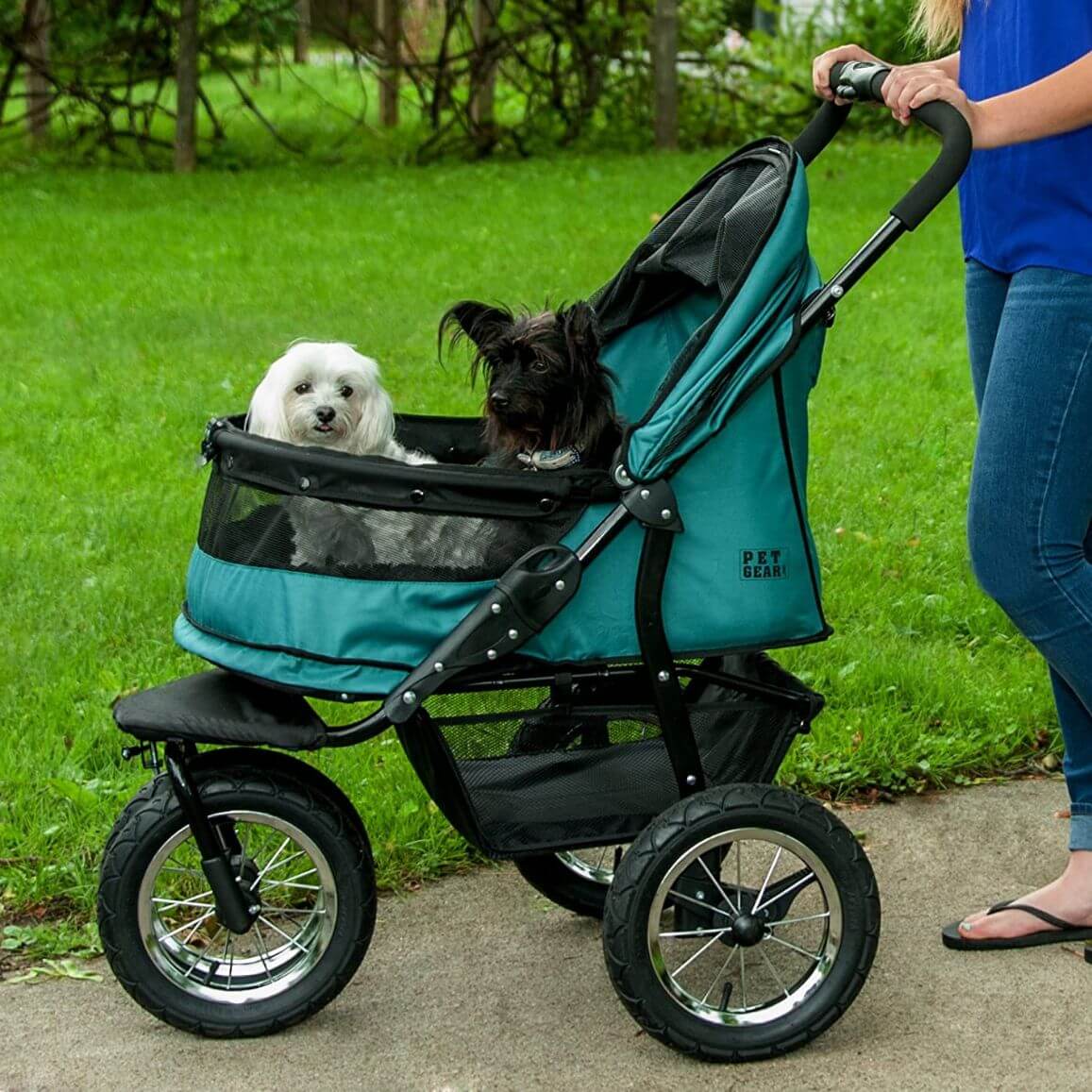 dog stroller for xl dogs No-Zip Double Pet Stroller