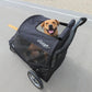 Petique Apollo Elite Pet Stroller for Large Dogs: Sturdy Ramp, Low to Ground, Air-Filled Bike Tires, Peek-a-Boo Window Folds Compact, Convertible Canopy, For Large & Multiple Dogs, Supports up to 133 LBS