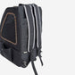 Back view of Petique 5-in-1 dog carrier featuring backpack straps and an over the luggage pocket.