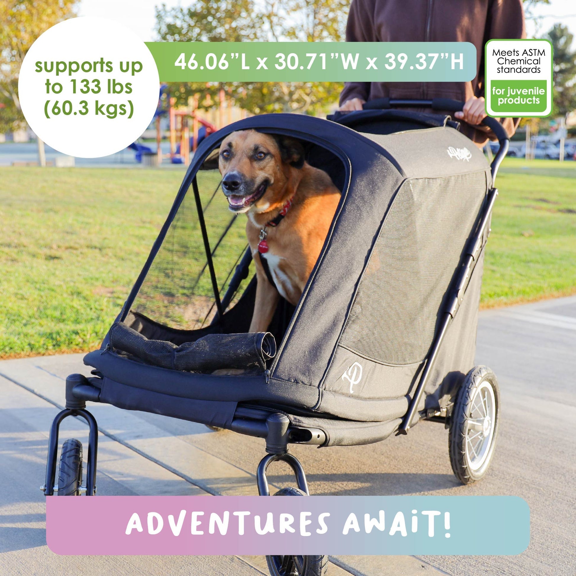 dog stroller extra large Petique Apollo Pet Stroller for Large Dogs Free Shipping USA – Pousse Pitou