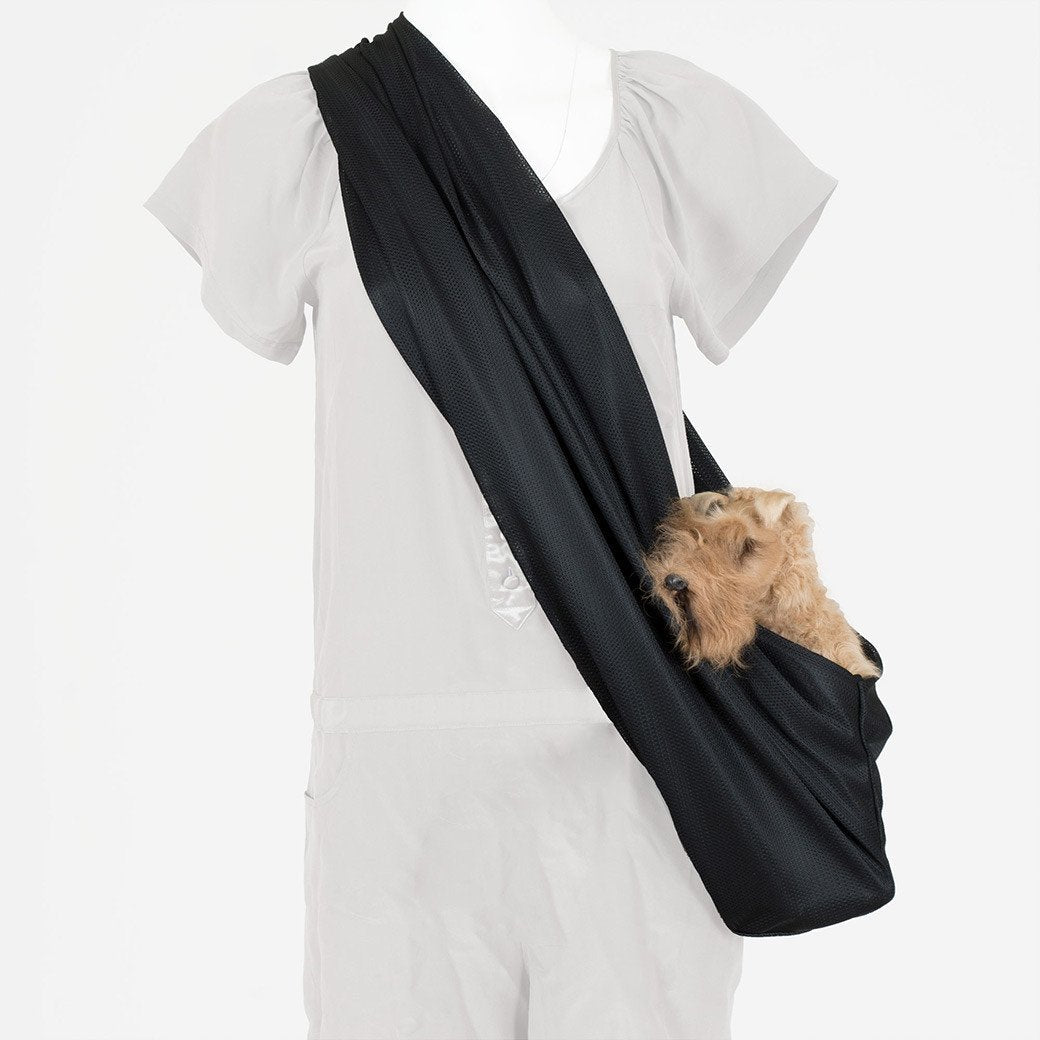 Susan Lanci Mesh Dog Sling Carrier for Small and Medium Dogs - Lightweight, Breathable, & Washable