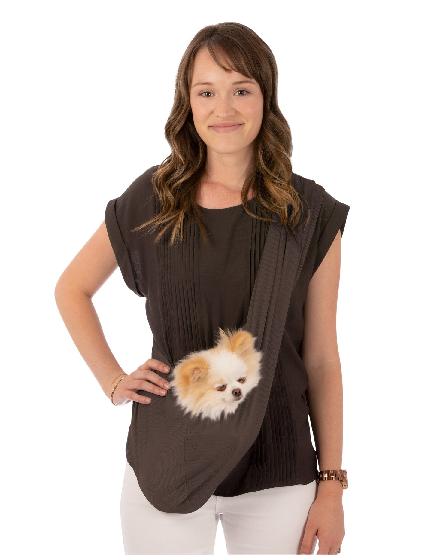 Susan Lanci Mesh Dog Sling Carrier for Small and Medium Dogs - Lightweight, Breathable, & Washable
