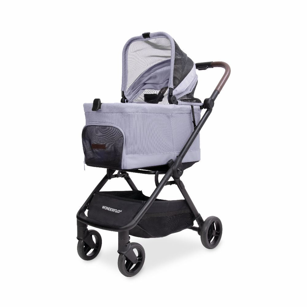 WonderFold Bella Pet Stroller | Lightweight One-Hand Automatic Folding Dog & Cat Stroller