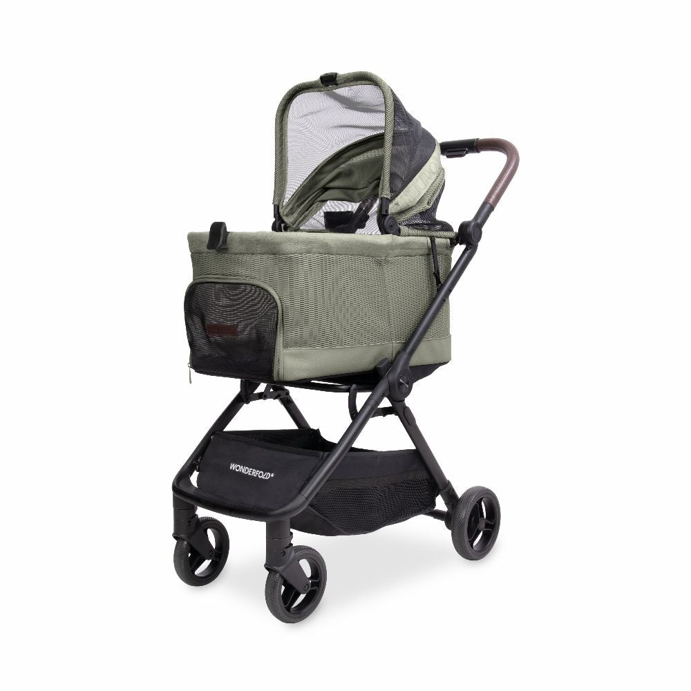 WonderFold Bella Pet Stroller | Lightweight One-Hand Automatic Folding Dog & Cat Stroller