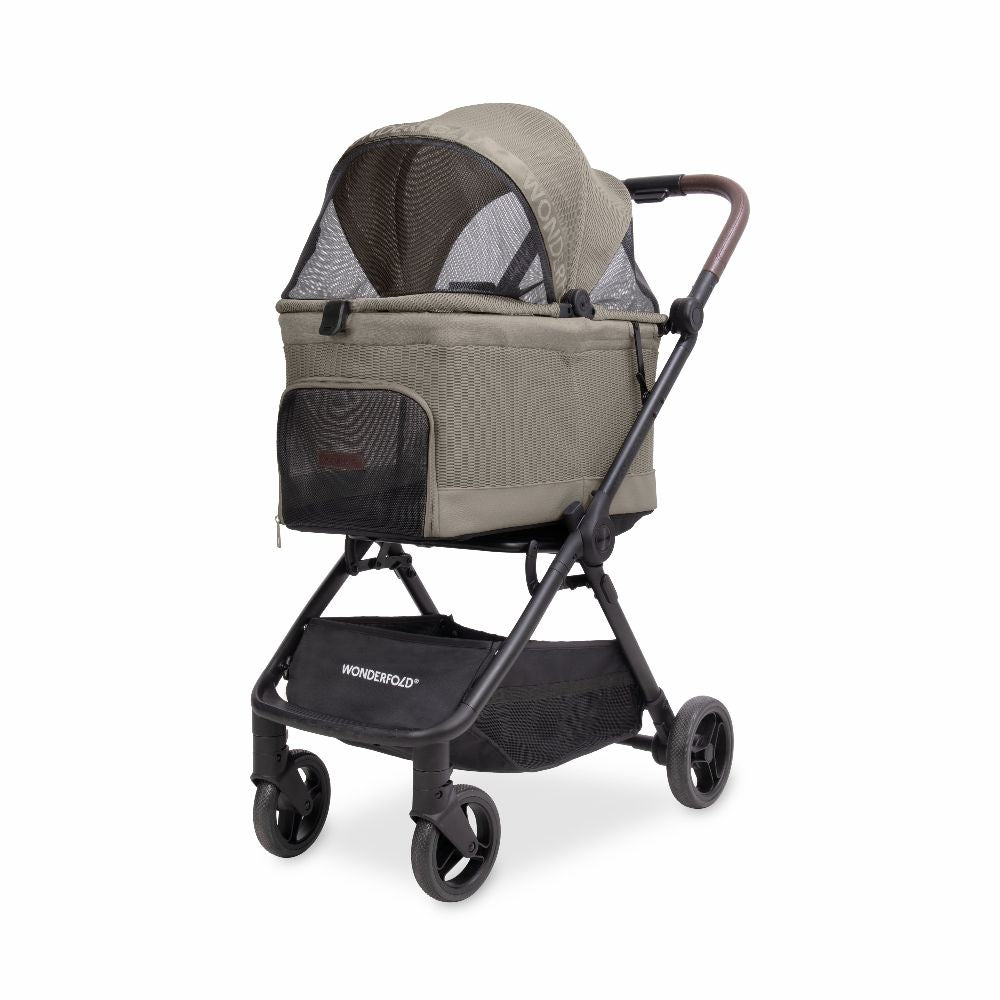 WonderFold Bella Pet Stroller | Lightweight One-Hand Automatic Folding Dog & Cat Stroller