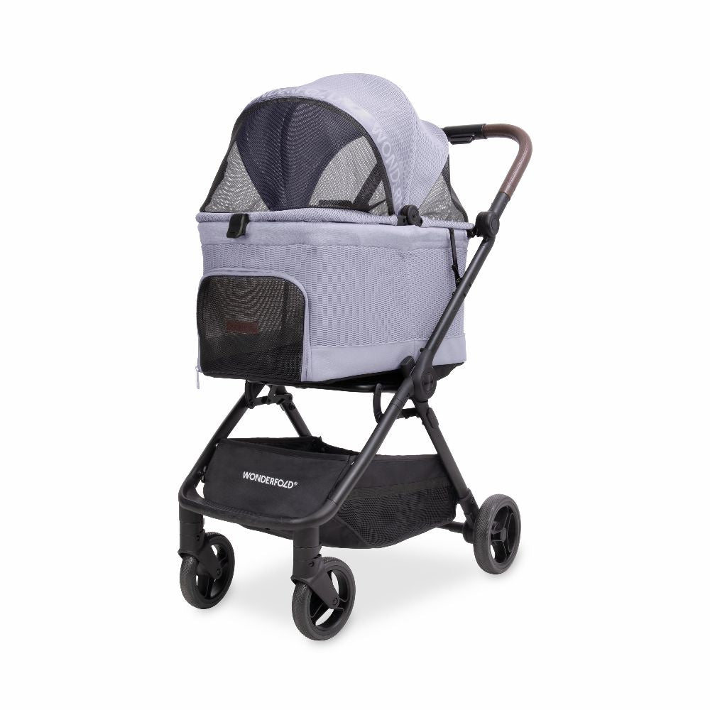 WonderFold Bella Pet Stroller | Lightweight One-Hand Automatic Folding Dog & Cat Stroller