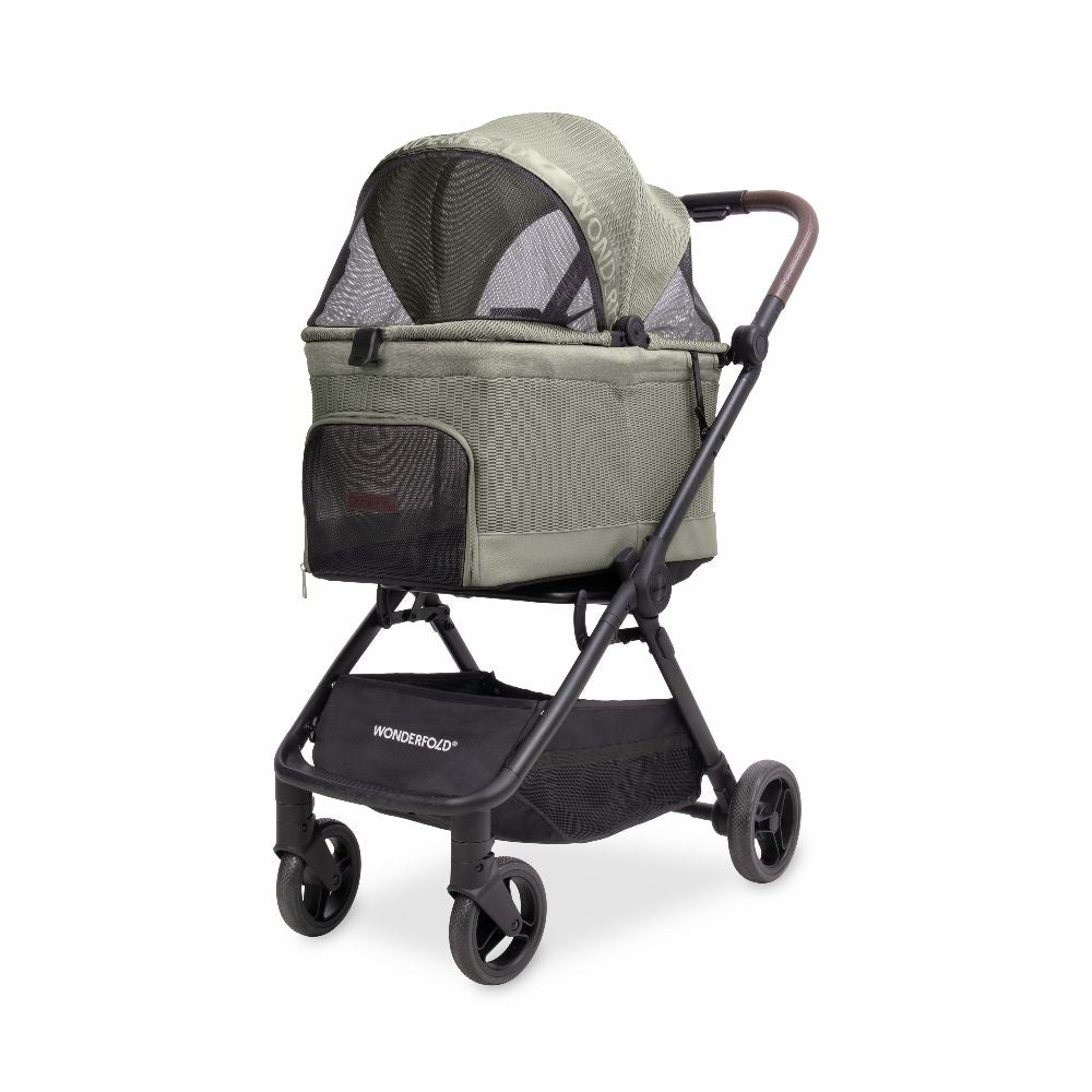 WonderFold Bella Pet Stroller | Lightweight One-Hand Automatic Folding Dog & Cat Stroller