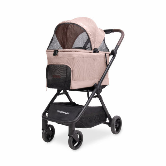 WonderFold Bella Pet Stroller | Lightweight One-Hand Automatic Folding Dog & Cat Stroller