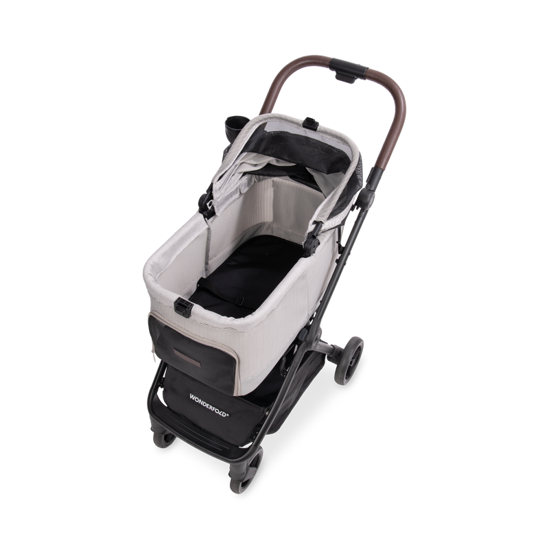 WonderFold Bella Pet Stroller Gray and black