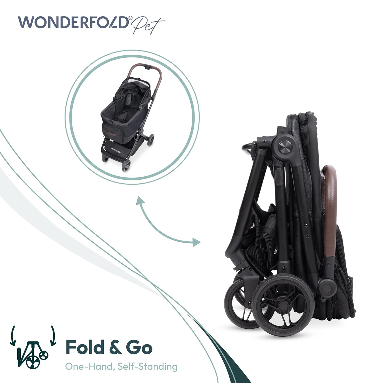 Foldable pet stroller Wonderfold Bella 