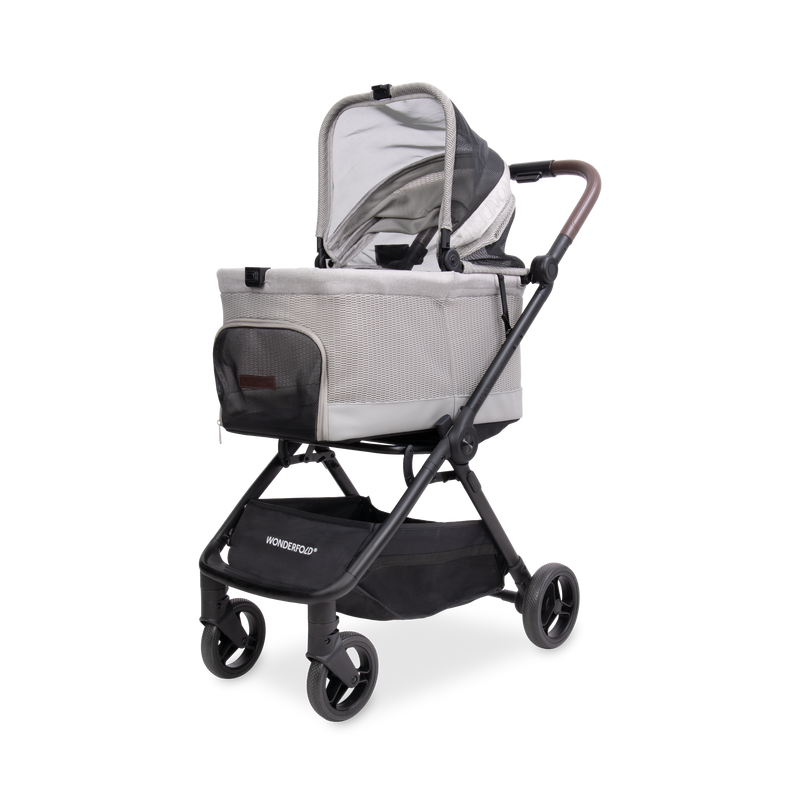 WonderFold Bella Pet Stroller Gray and black 