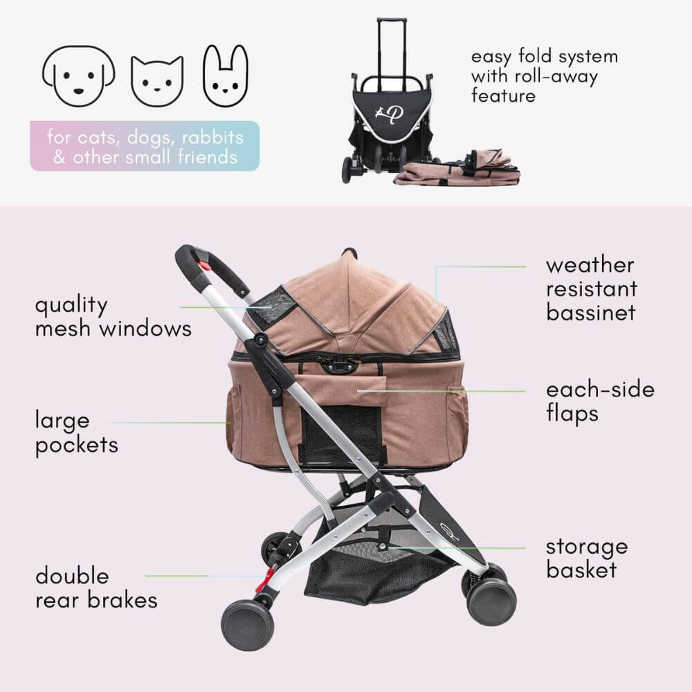 dog bassinet stroller Petique Newport Dog Stroller Free Shipping to USA – Pousse Pitou